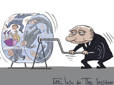 Вращение барабана. Карикатура С.Елкина: The Insider