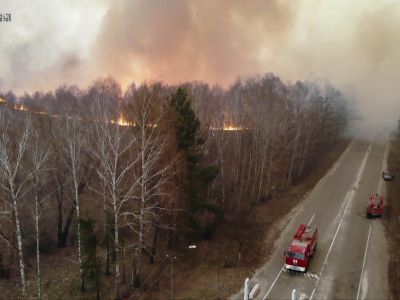 Пожар в Чернобыле. Фото: Государственное агентство Украины по управлению зоной отчуждения