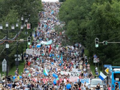 Акция протеста в Хабаровске, 25.07.2020. Фото: sibreal.org