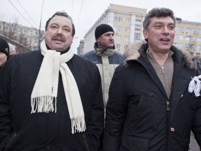Геннадий Гудков и Борис Немцов; фото "Новой газеты"