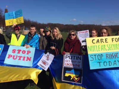 Митинг в поддержку Украины в Гааге. Фото: Татьяна Голяндрина