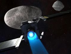 Зонд НАСА "DART" в полете к системе астероидов Дидим - Диморф. Иллюстрация: www.cnet.com